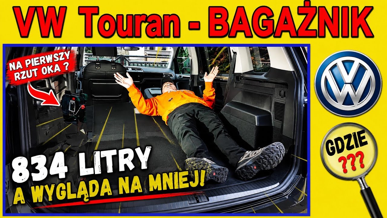 VW Touran bagażnik 834 litry ???