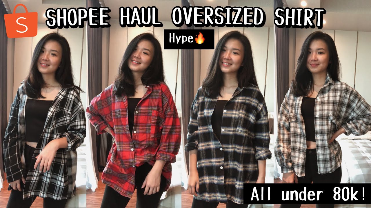 SHOPEE HAUL KEMEJA OVERSIZE KOREA✨  | MURAH BERKUALITAS WAJIB PUNYAA!!