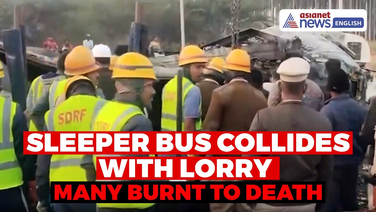 Karnataka Highway Tragedy: Deadly Accident Between Lorry & Bus in Chitradurga Kills Many