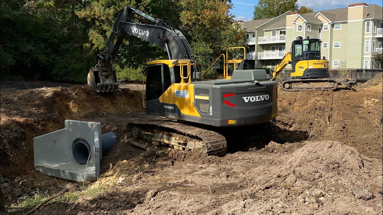 Setting A Wafflebox And Headwall With Letsdig18 On A Dam Repair