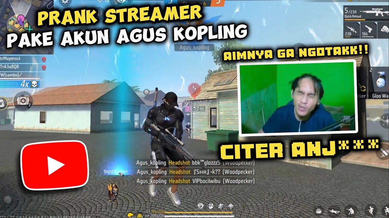 PRANK STREAMER SAMPAI KENA MENTAL KARENA HEADSHOT TERUS!!
