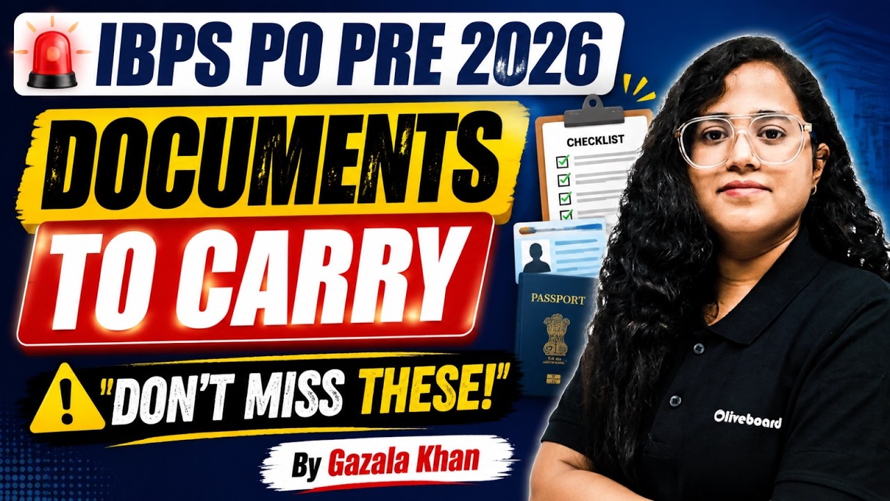 IBPS PO Prelims 2026 Documents to Carry | Exam Day Checklist | Gazala Khan | Oliveboard