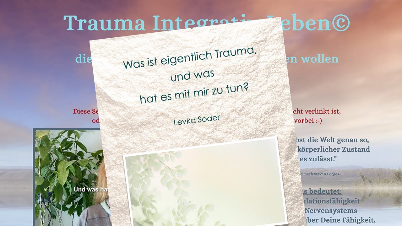 Was ist eigentlich Trauma, und was hat es mit mir zu tun? Levka Soder, Kapitel 7