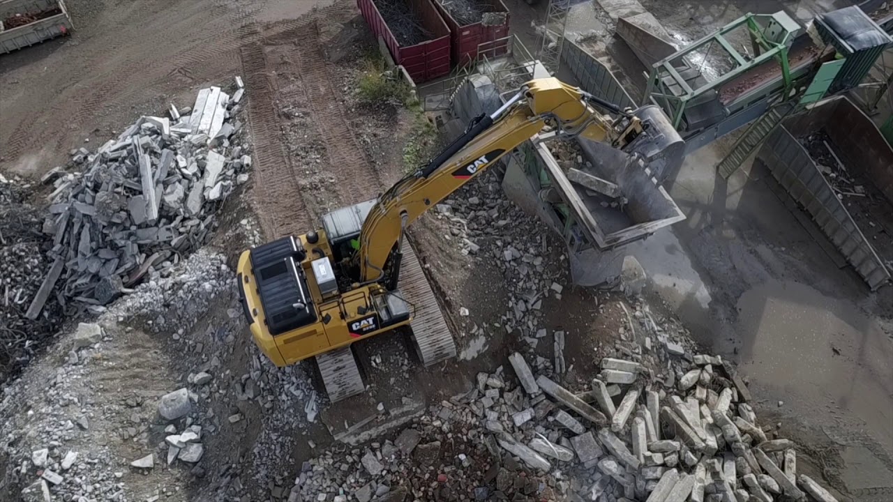 Dronefilm Cementbouw Recycling - Van betonpuin tot betongranulaat