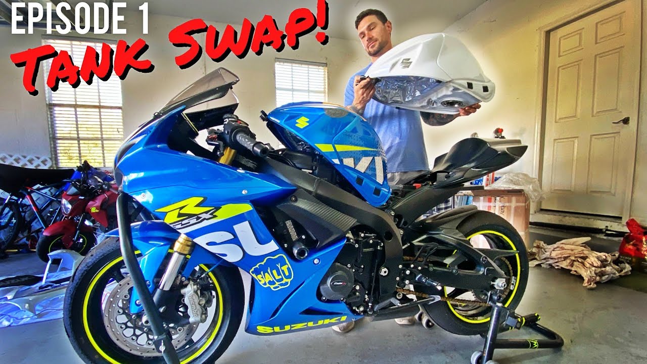 NEW Fuel Tank Install! - Wrecked GSXR Rebuild Part 1