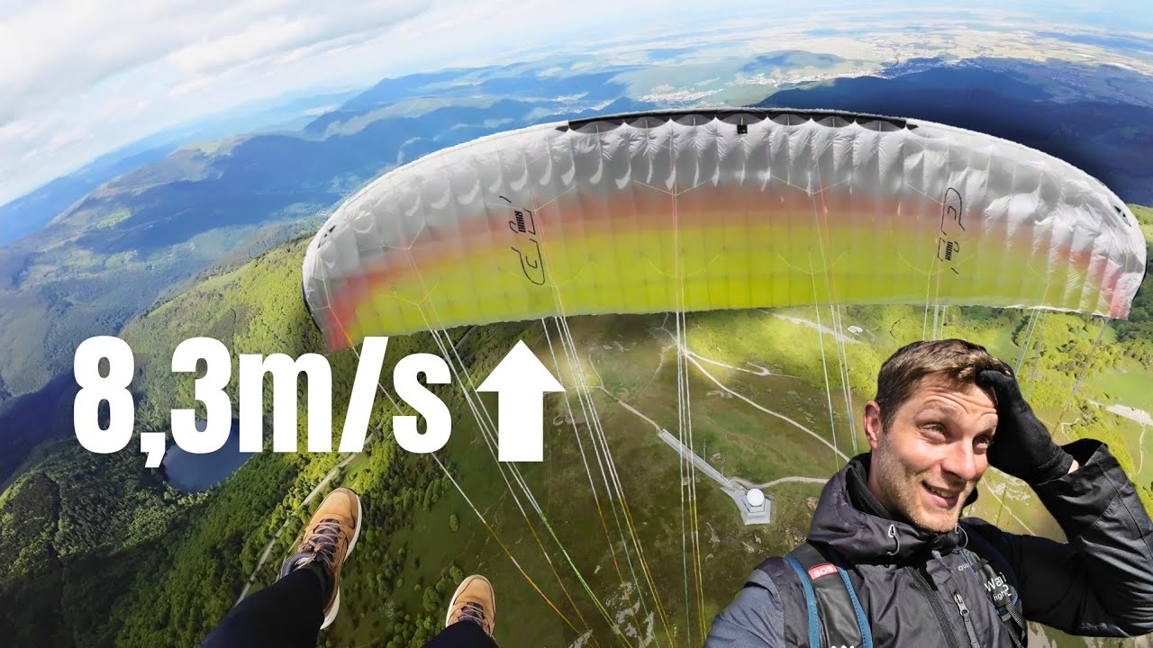 Paragliding- Extreme Wendung und krasser Lift