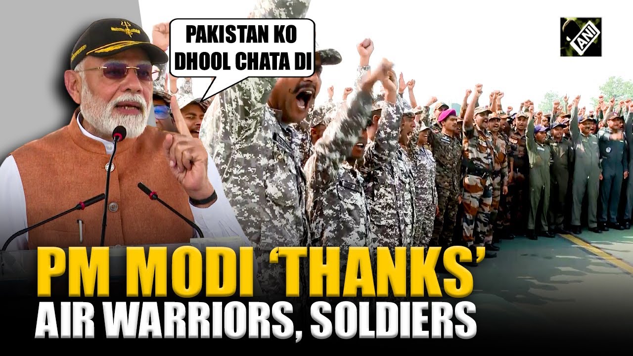 ‘Har Bharatiya ka seena garv se chauda kar diya’ PM Modi hails air warriors, soldiers at AFS Adampur