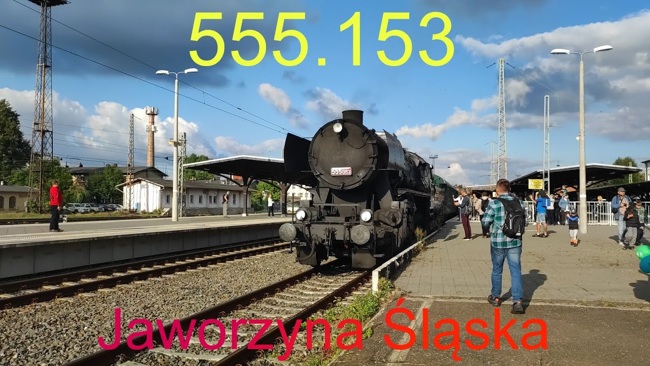 [WYJĄTKOWA LOKOMOTYWA] Wjazd j Czeskiej lokomotywy parowej 555.153 do stacji Jaworzyna Śląska