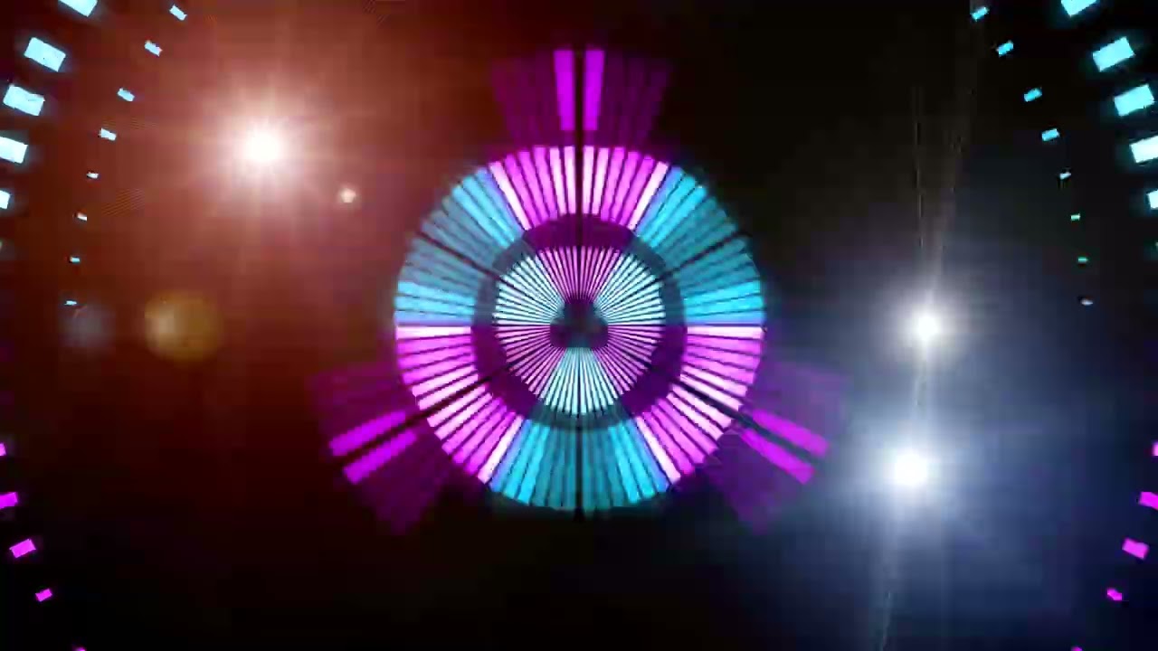 Neon LED Concert-Live Laser Light Animations - Abstract animated multicolored loop backgrounds 4K