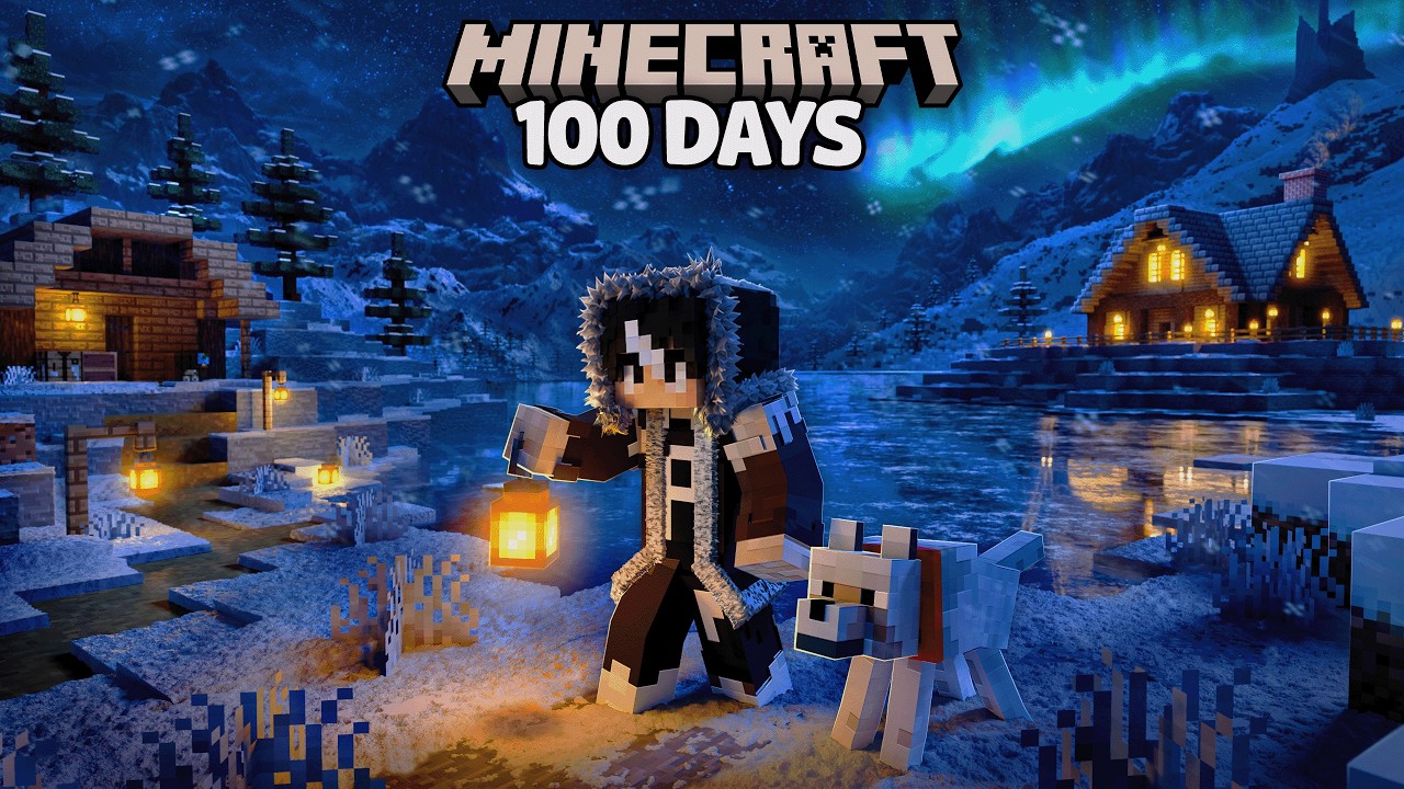 I Survived 100 Days Stranded on a FROZEN PLANET in Minecraft...