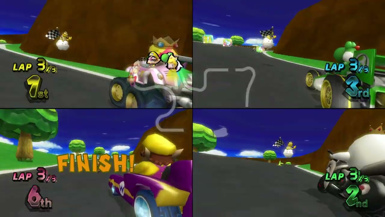 Mario Kart Wii Custom Tracks (Wiimms) ✦ 4 Players #838 (3 Tracks) Mirror