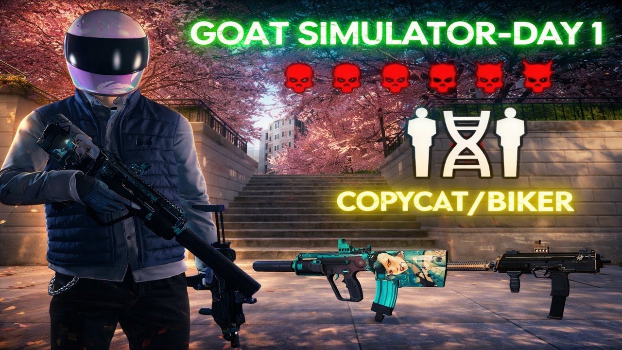 PAYDAY 2 - Goat Simulator D1 DSOD Solo No Ai, Downs, Assets,2nd Joker, Uppers - Copycat Build
