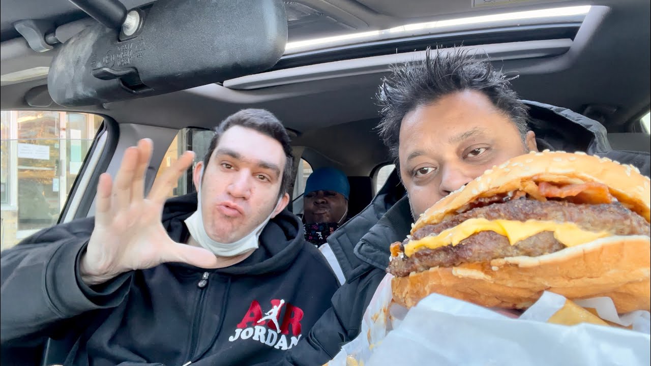 Eating Fish Sandwich & BK Steakhouse King