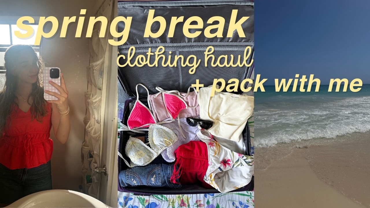 spring clothing haul + pack with me for florida!!