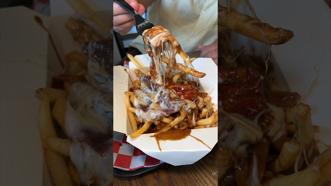 The POUTINE FRIES from Tony Beef in Galloway, New Jersey are a MUST-DEVOUR! 🍟🧀💦 #DEVOURPOWER