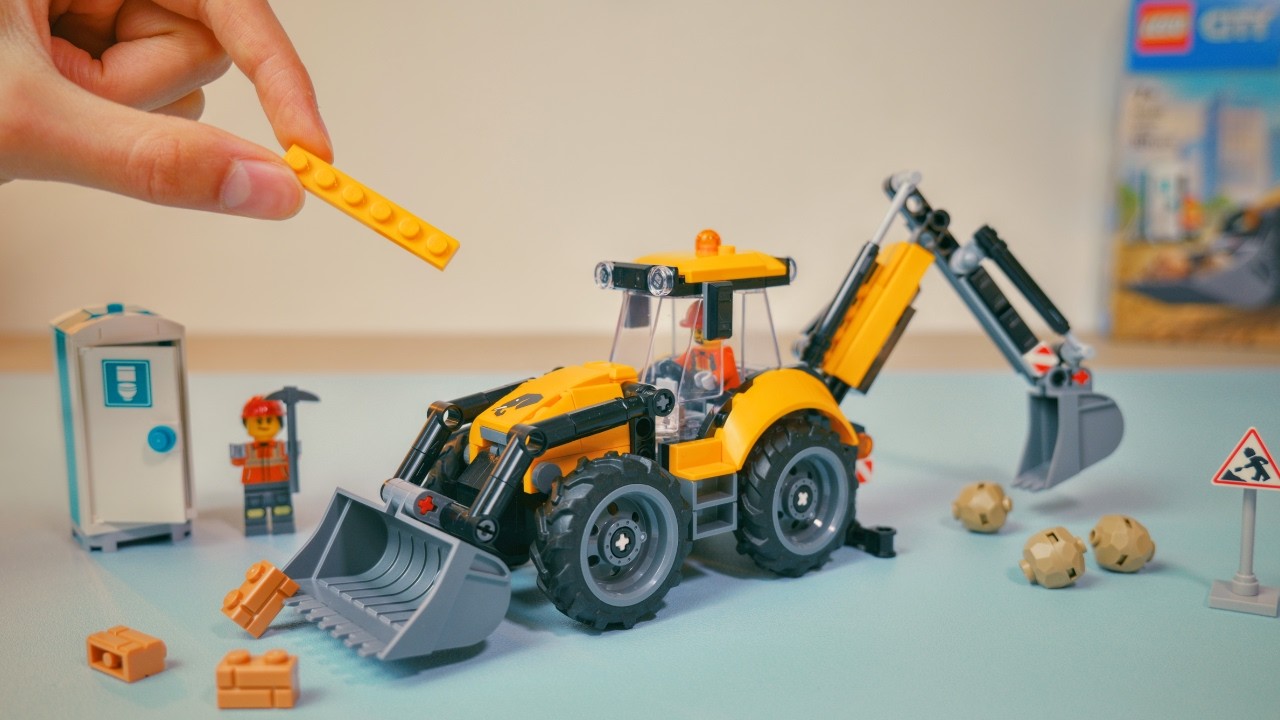 LEGO City 60480 Backhoe Loader - Speed Build (ASMR)