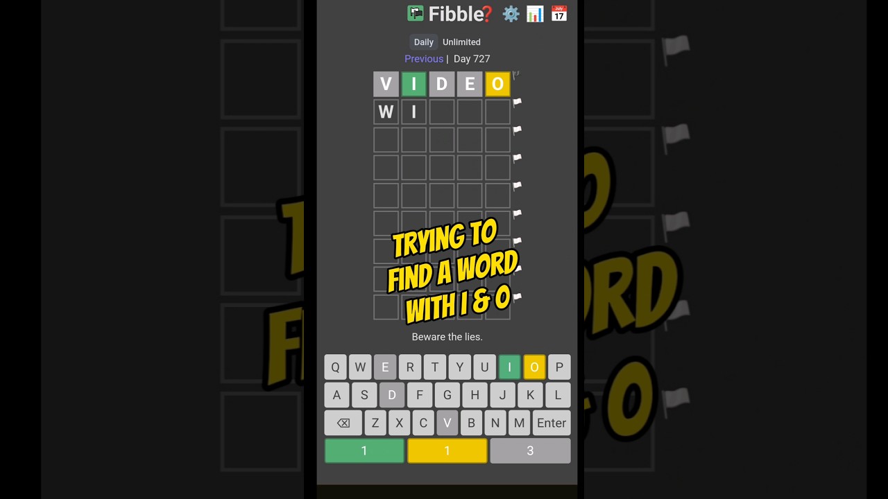 Fibble Mar 27th #wordle #shorts