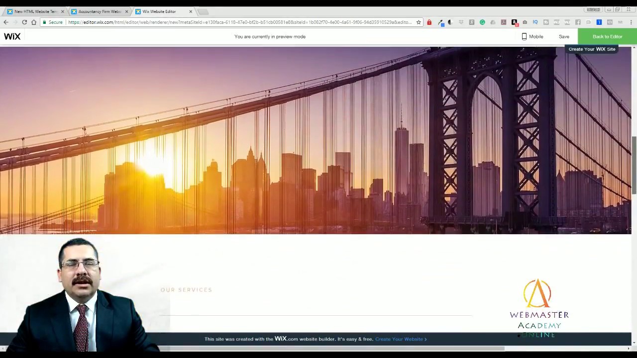 Accounting Services Template from Wix - Web Design - Tutorial