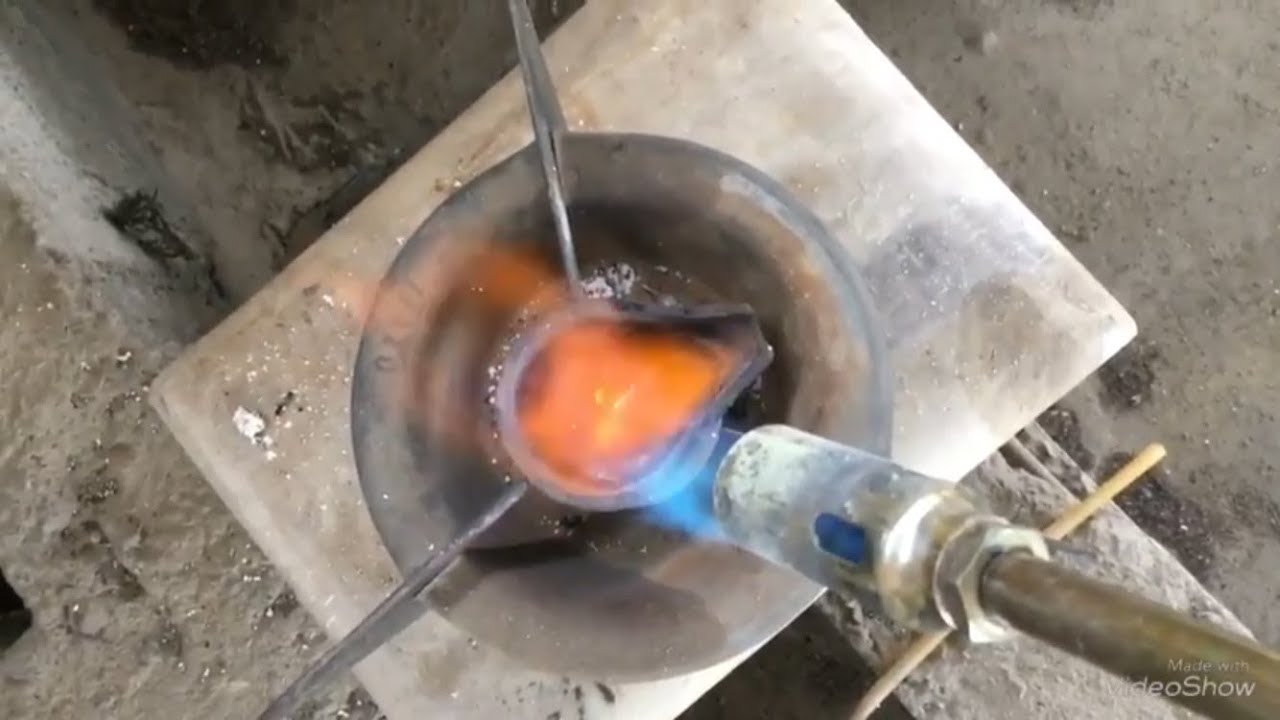 Altın ayrıştırma  potada eritme