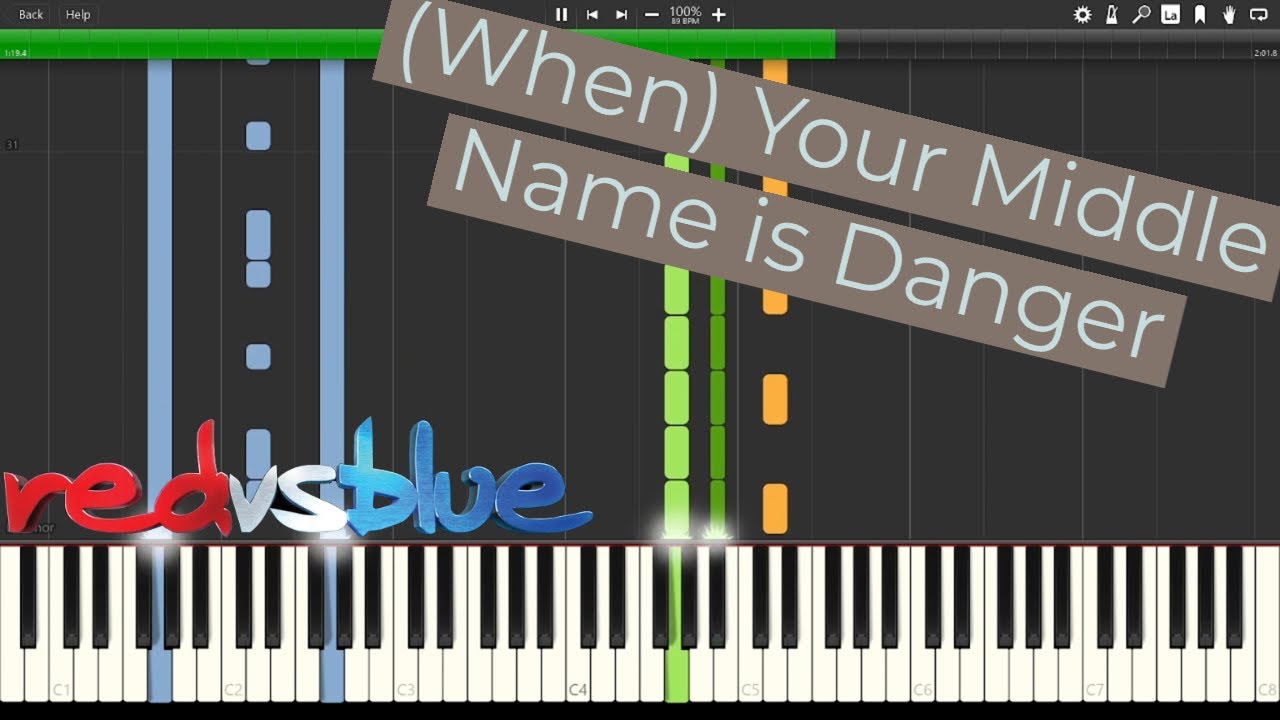 "(When) Your Middle Name is Danger" from Red vs Blue - Piano Transcription