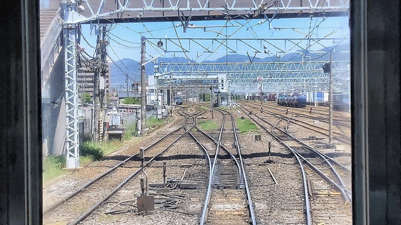 JR中央本線・篠ノ井線前面展望 岡谷→松本 ＜Cabview Japanrail JR Cyuou Line Okara → Matsumoto＞