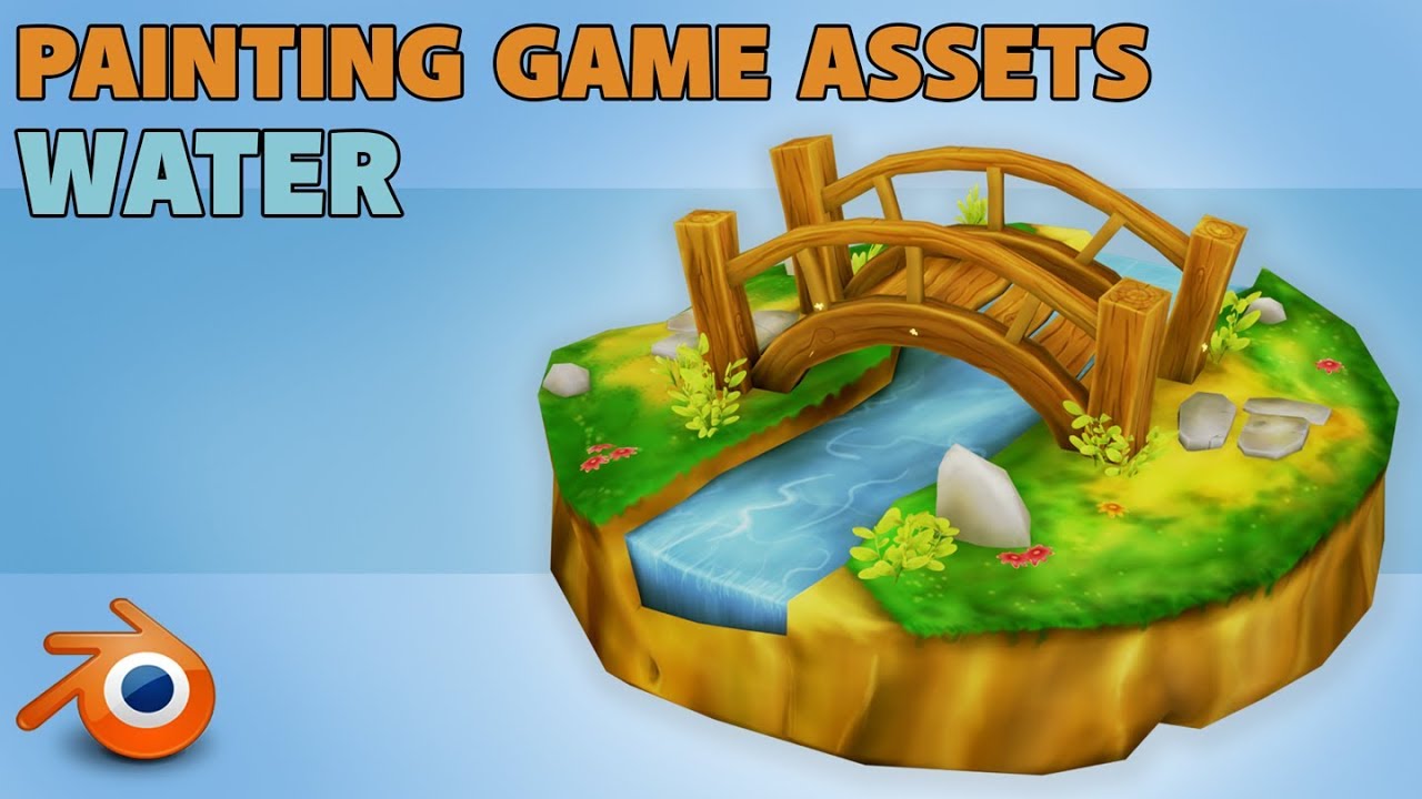 Painting Stylized Game Assets | Blender 2.8 | Water