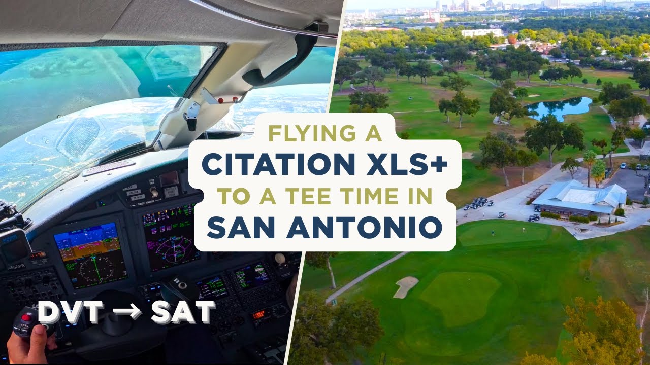 Flying the CITATION XLS+ to a TEE TIME in SAT!!