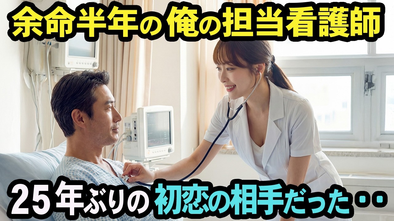 余命半年で入院する天涯孤独の俺 → 入院先の担当看護師は25年ぶりの初恋の相手だった・・・　【感動する話】