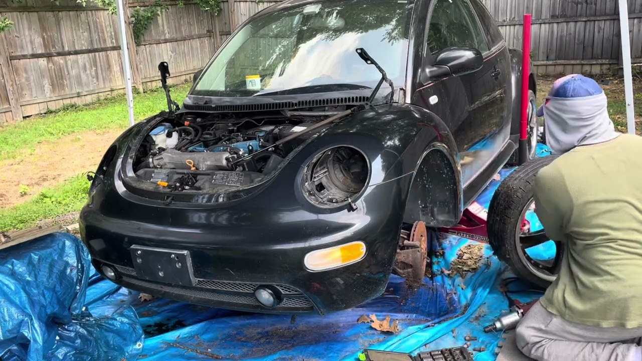1.8t turbo Volkswagen Beetle engine swap pt 1
