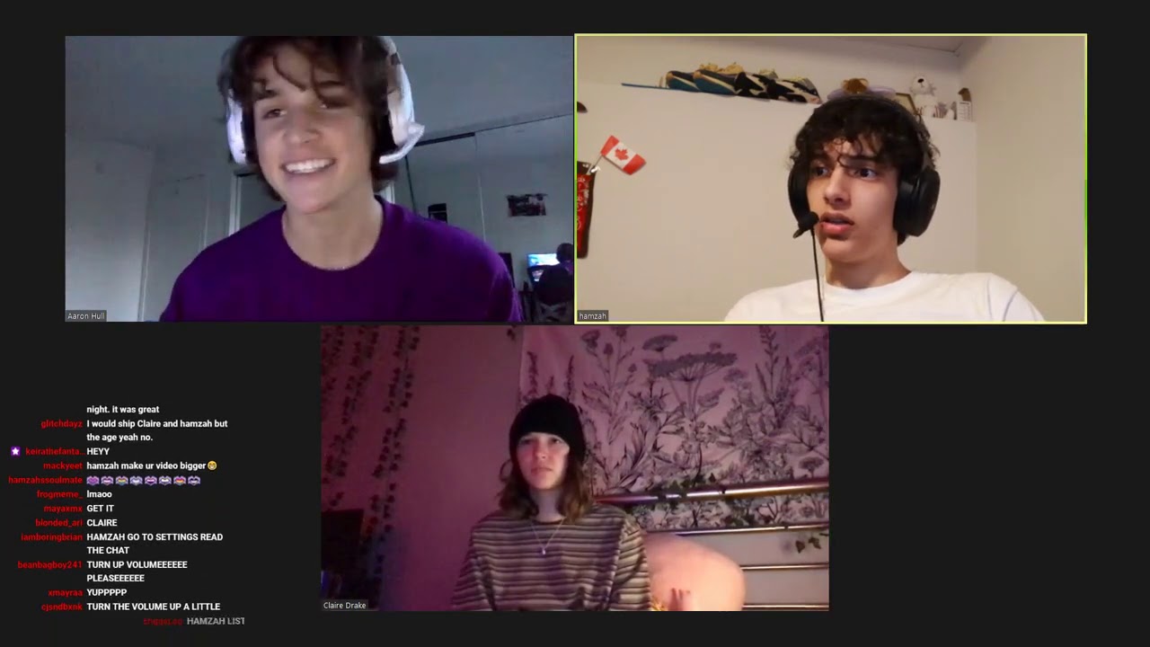 Aaron Hull Plays Fortnite & Among Us with Hamzah & Claire | 26th October 2020