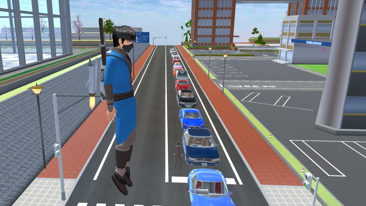 MAKE A LINE WITH CAR'S🚗 IN SAKURA SCHOOL SIMULATOR 🥰🌈