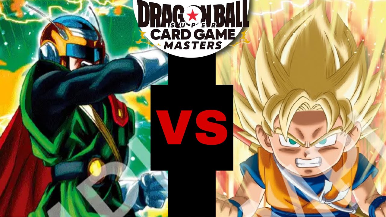 Жёлтый Великий Сайяман против Синего Гоку Мини (DBS Card Game Masters)