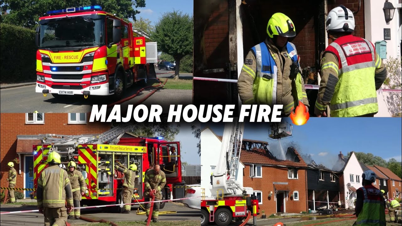 ECFRS Respond To Major House Fire In Chelmsford Essex 🔥🏠 🚒
