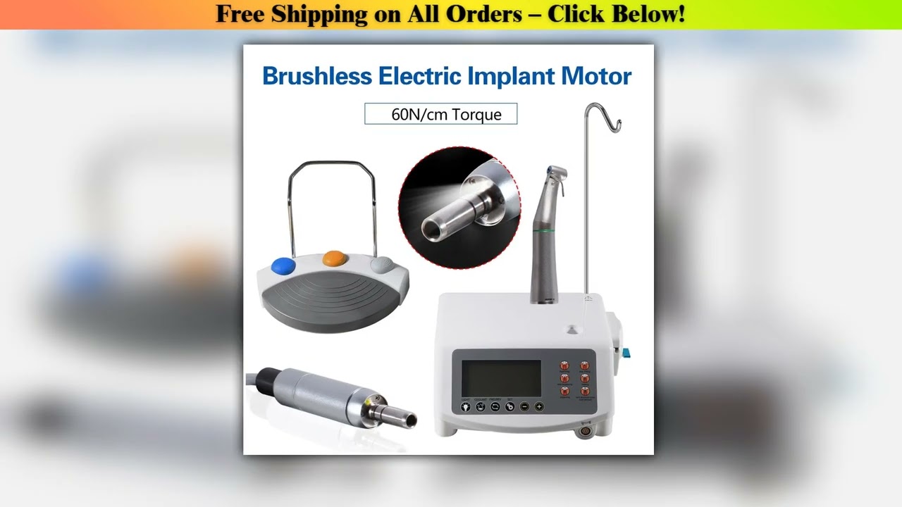 NSK Style Dental LED Implant System Surgical Brushless Motor + 20:1 Fiber Optic Surgical Contra