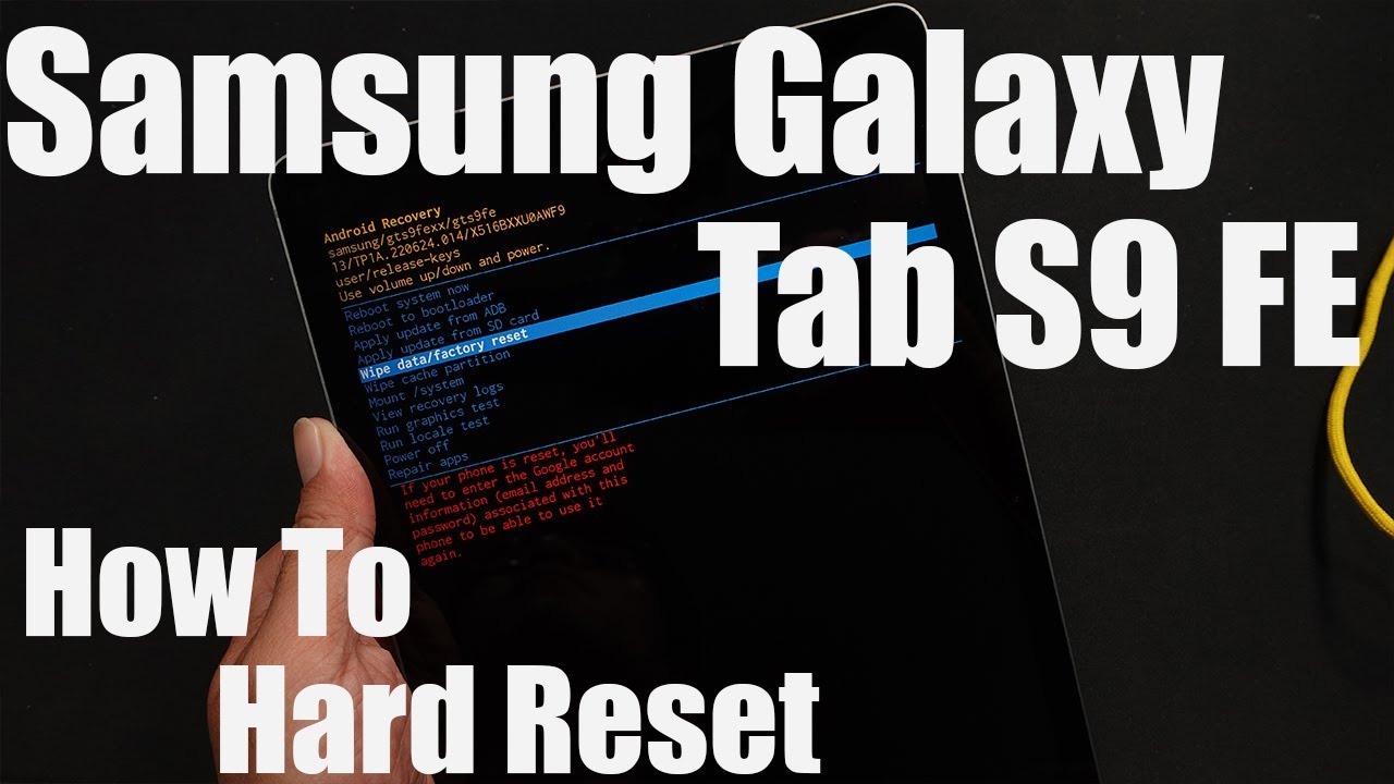 How To Hard Reset Samsung Galaxy Tab S9 FE