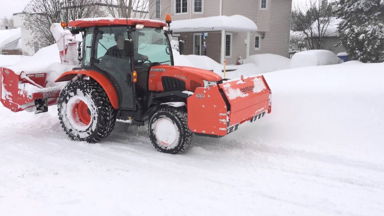 KUBOTA L6060 AVEC GRATTE COTECH F4INV