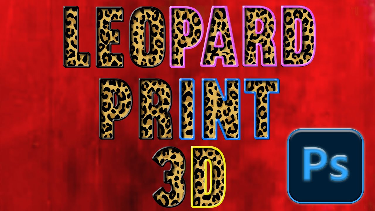 Leopard Print 3D Text Effect ~ Photoshop Tutorial