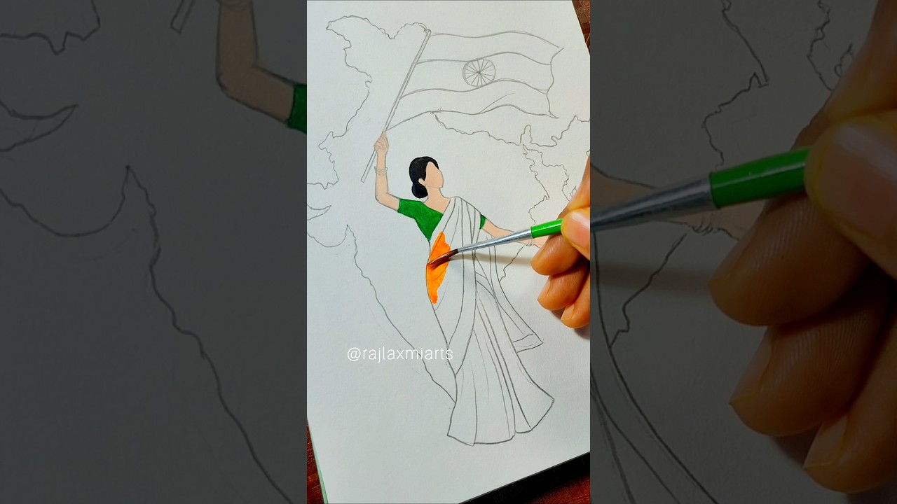 Bharat Mata Painting | 79th Independence Day Tribute 🇮🇳 
