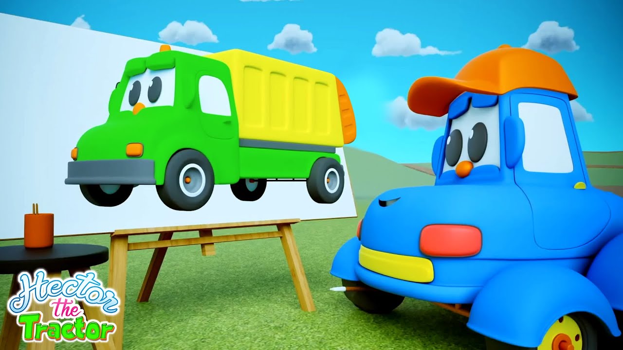 Draw A Car with Hector the Tractor, Kids Fun Activities for Kids + Nursery Rhymes and Baby Songs