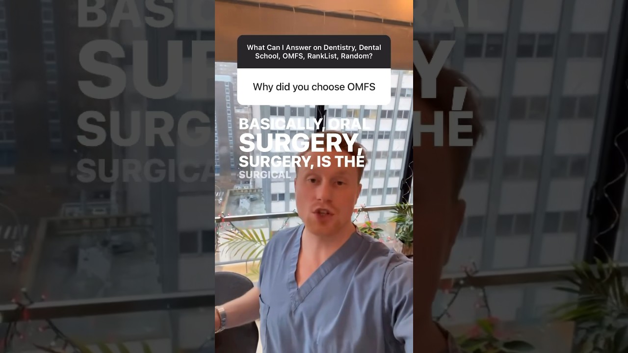 Why Did I Choose Oral & Maxillofacial Surgery? #oralsurgeon #dentist #doctorgallagher