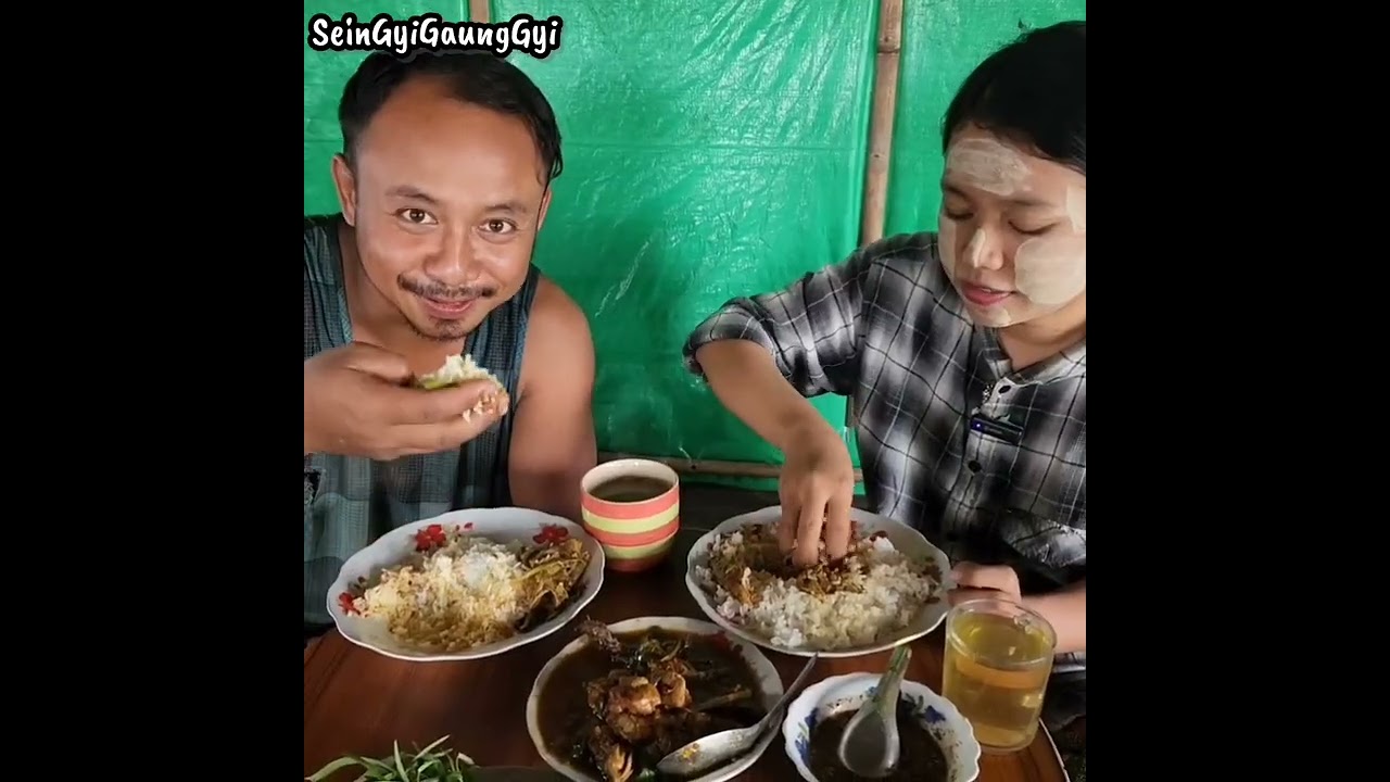 လယ်ထဲမှာငါးရှာပြီး ညီမလေး လက်ရာနဲ့ထမင်းမြိန်မယ်😋