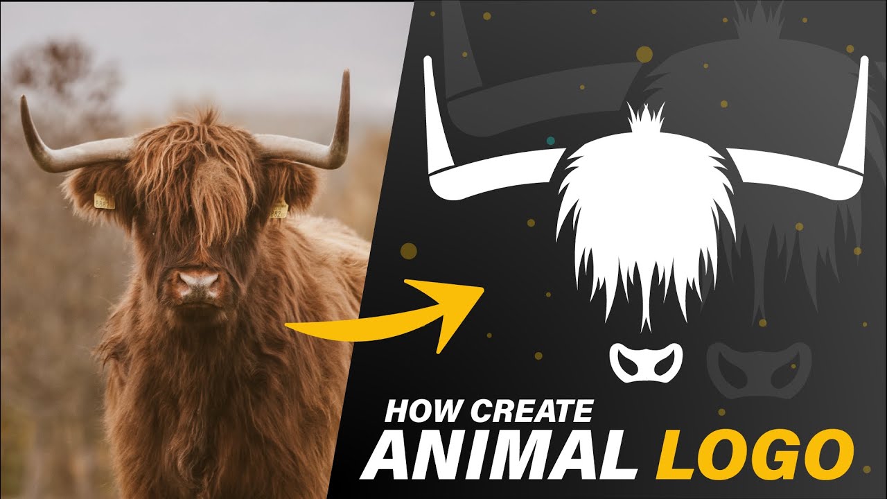 Turn photos into logos with illustrator / animal logo design