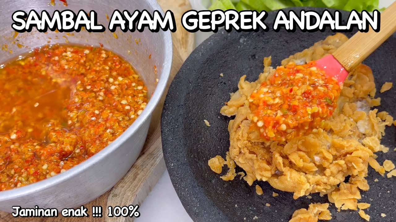 RESEP SAMBAL AYAM GEPREK ANDALAN PALING ENAK COCOK BUAT USAHA 😋