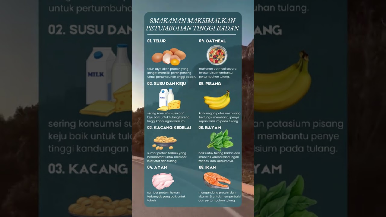 makanan untuk menambah tinggi badan #makanan #tinggi #badan #tips