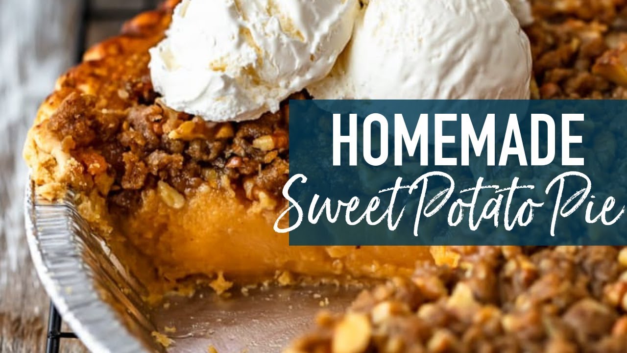 Sweet Potato Pie with Walnut Topping