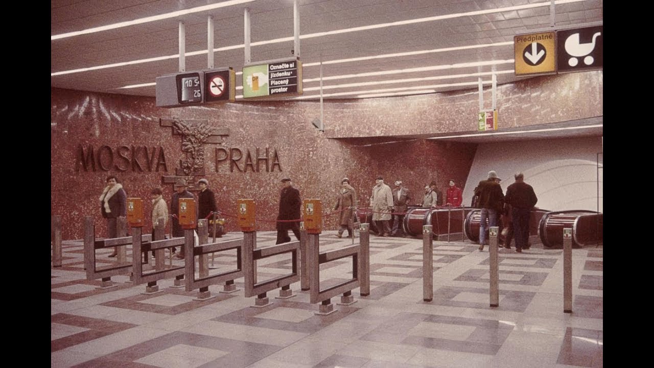 Pražské metro-Anděl metro B Moskevská 1986-2018