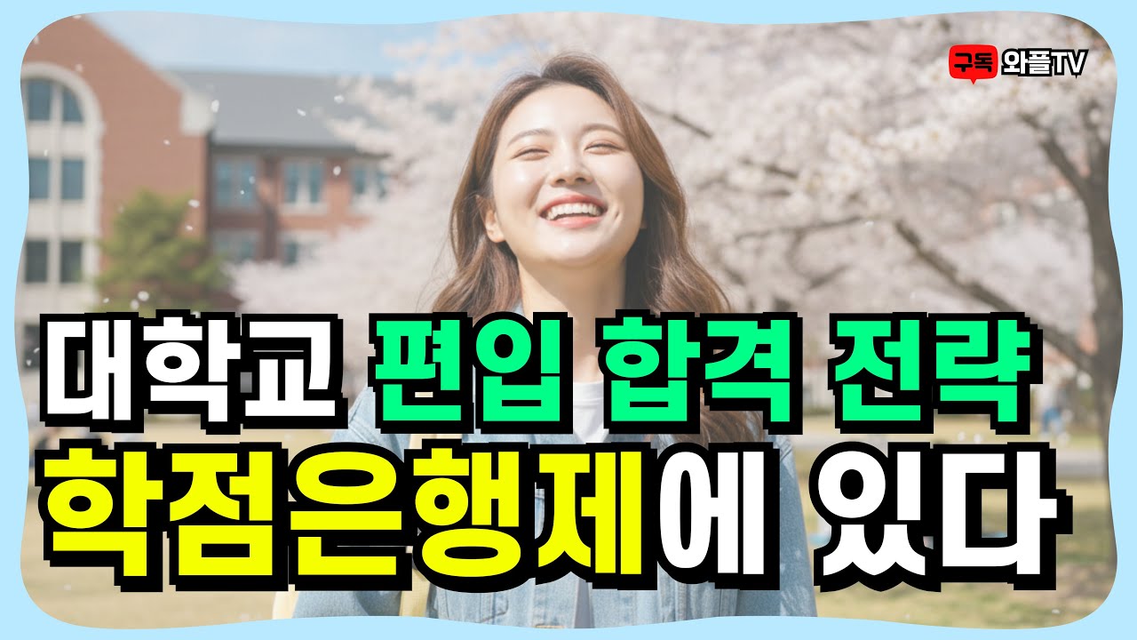 학점은행제 편입, 1년 만에 원하는 대학교 합격하는 방법 | 편입 전략