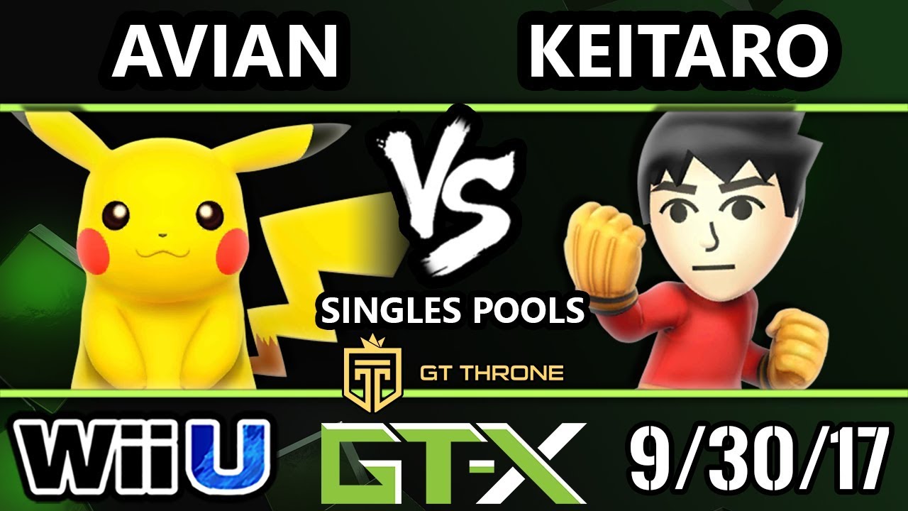 GTX 2017 Smash 4 - Avian (Pikachu) Vs. Keitaro (Mii Brawler) - Wii U Pools
