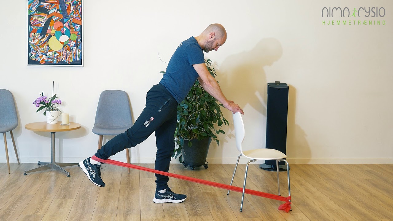 Benspark bagud - &Oslash;velse med rubberband - NIMA FYSIO