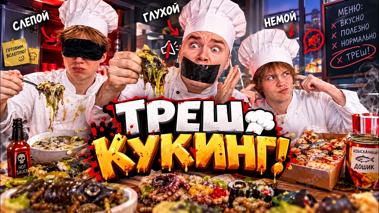 ДЕРЗКО69, ДИПИНС и ANEK ТРЕШ КУКИНГ! СЛЕПОЙ, ГЛУХОЙ И НЕМОЙ!